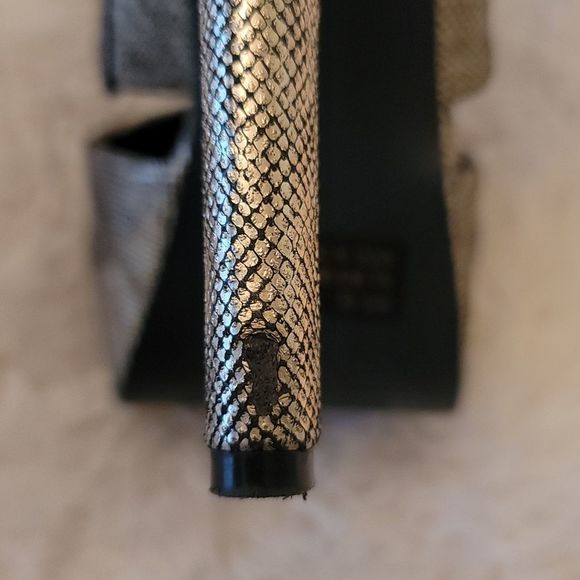 Qupid Reptile Print Metallic Platform Heels - Picture 15 of 15